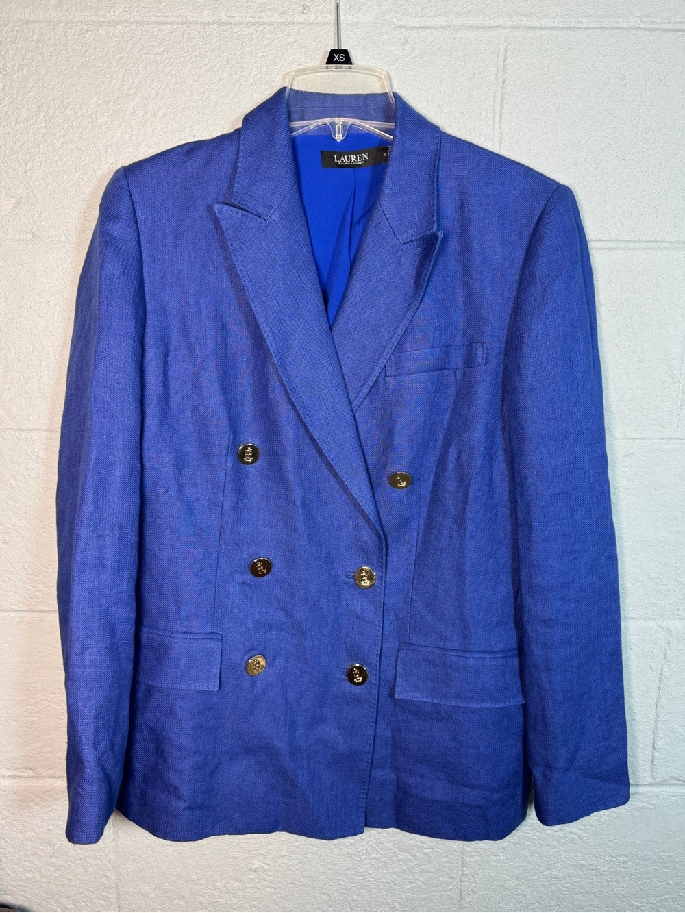 Lauren Ralph Lauren Double-Breasted Royal Blue Blazer